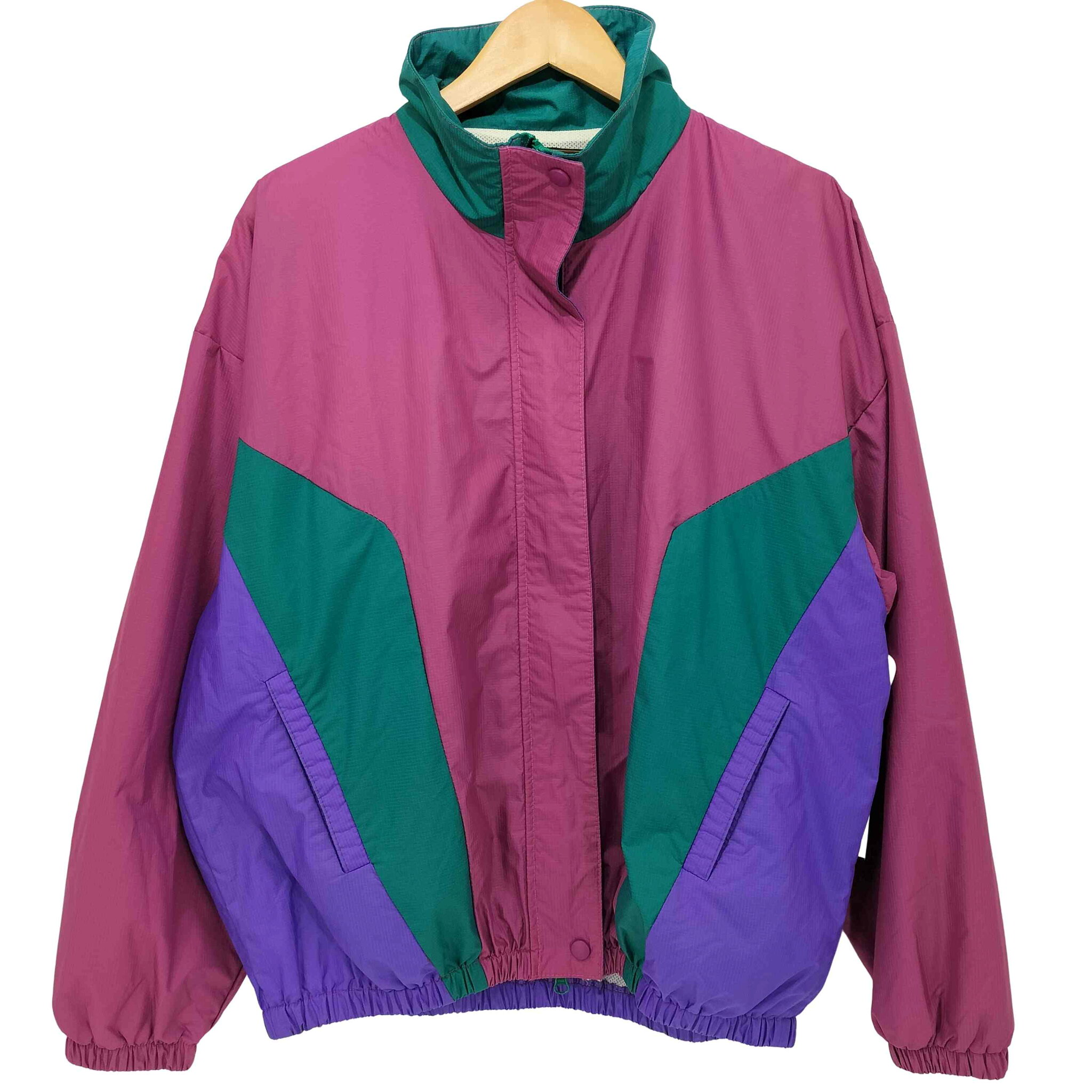 【中古】ユーズドフルギ USED古着 FORRESTER'S 90S マルチカラー ナイロンジャケット メンズ import:L