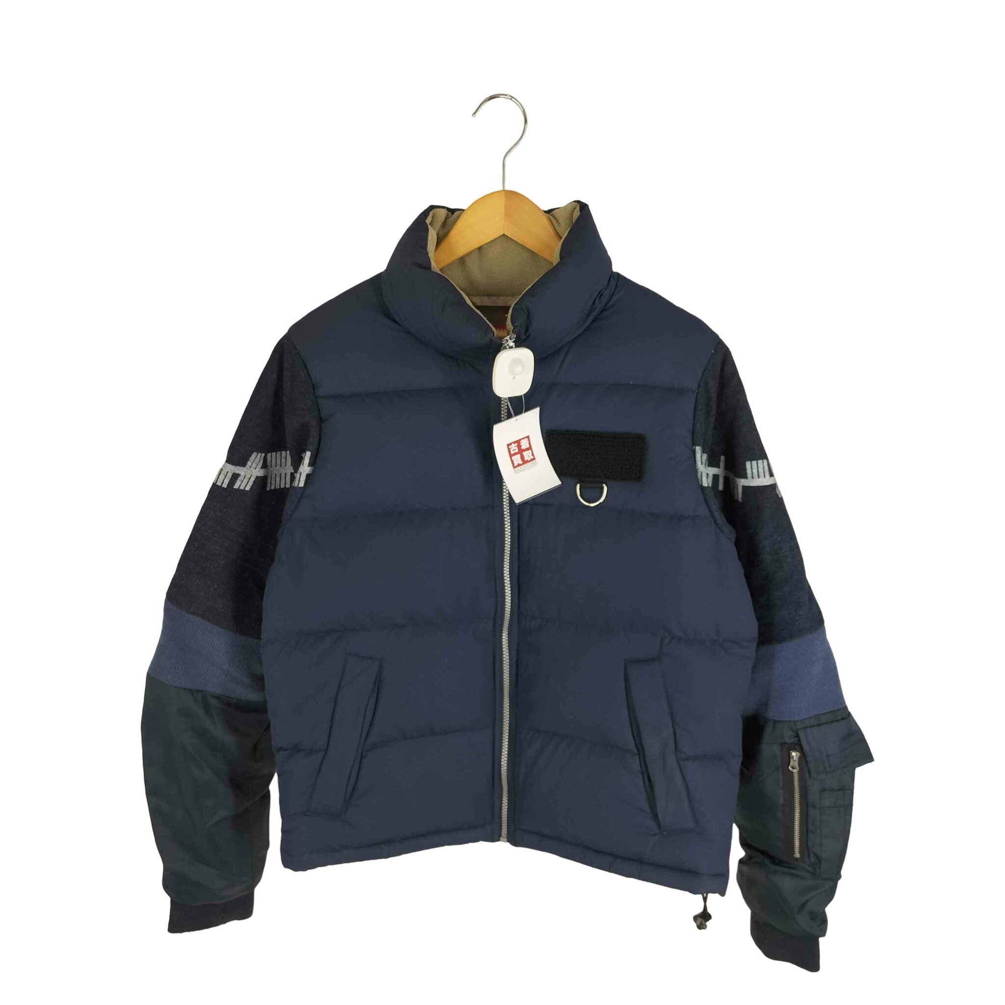 【中古】ユーズドフルギ USED古着 LANCEASPIS 裏地フリース 袖ドッキング フライト ダウンジャケット メンズ 表記無