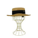 【中古】シャポードオー ChapeaudO 刺繍ストローハット レディース 57cm