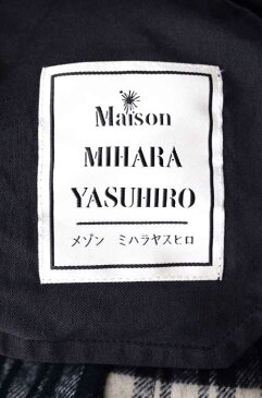 ミハラヤスヒロ MIHARA YASUHIRO パンツ サイズ46 メンズ チェック柄ラップディテールストレート【中古】【ブランド古着バズストア】【220917】