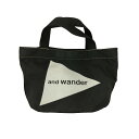 アンドワンダー and WONDER logo tote bag small CORDURA black メンズ SMALL