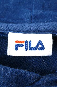 フィラ FILA プルオーバーパーカー レディース - 青系 × 白系 JPN：L 日本サイズ：L 相当 ストライプパーカー【中古】【ブランド古着バズストアBAZZSTORE】【301219】