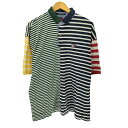 【中古】トミーヒルフィガー TOMMY HILFIGER クレイジーパターン ボーダー ポロシャツ メンズ XL