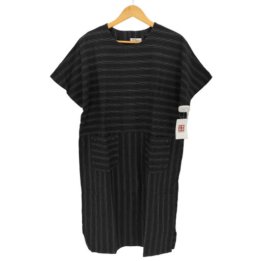 【中古】ユーズドフルギ USED古着 久留米特産 Chree Heart 久留米織 サイドスリット 半袖ワンピース レディース 表記無 【中古】ユーズドフルギ USED古着 久留米特産 Chree Heart 久留米織 サイドスリット 半袖ワンピース レディース 表記無