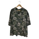 【中古】ユーズドフルギ USED古着 総柄 レーヨンアロハシャツ オープンカラーシャツ メンズ 2XL(4)