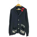 【中古】トミー TOMMY 刺繍ロゴ カーディガン メンズ L