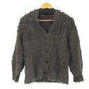 【中古】ジーナシス JEANASIS スラブニットファーVカーディガン レディース FREE