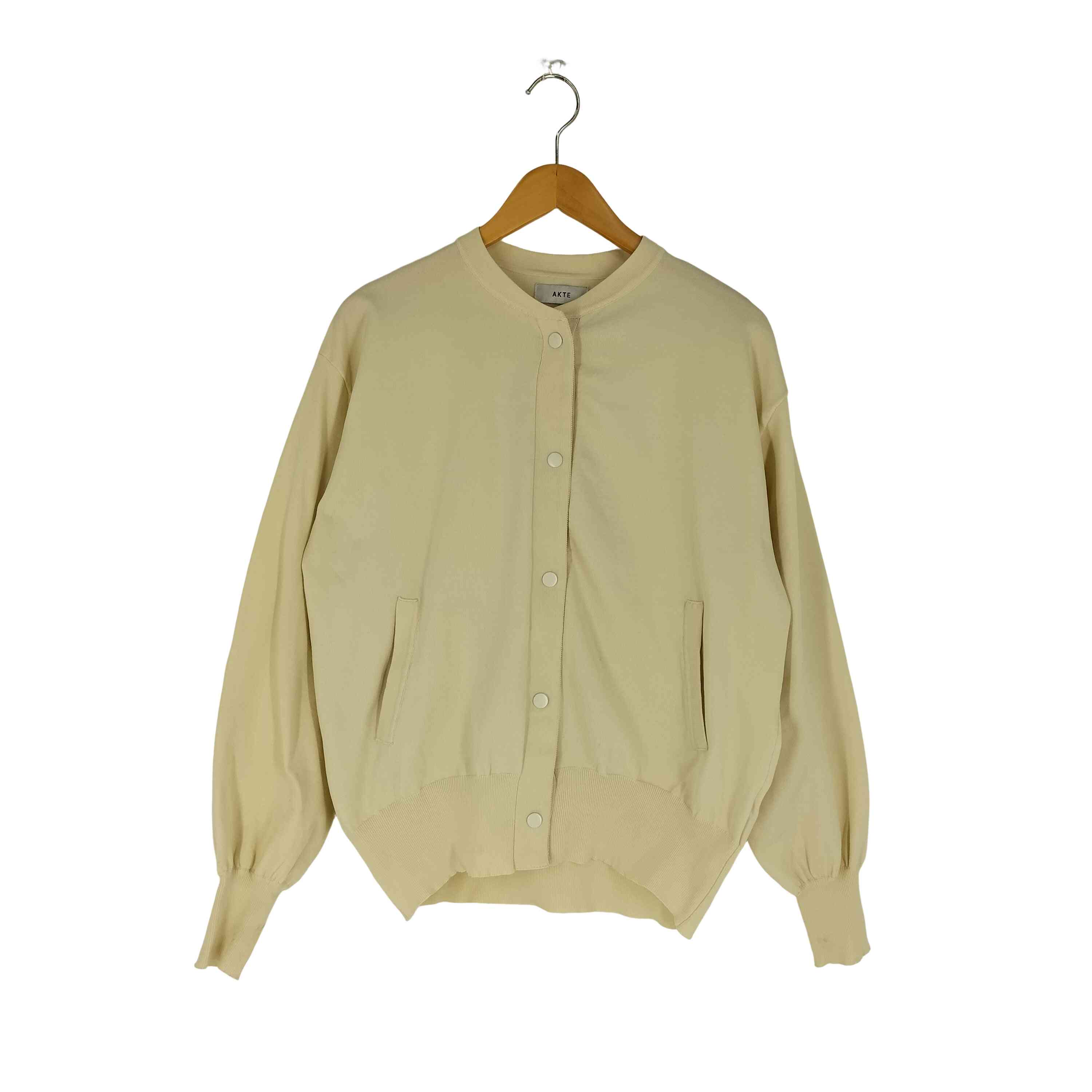 【中古】アクテ AKTE スナップボタン カーディガン レディース FREE