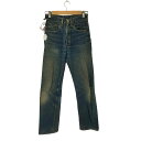 【中古】リーバイス Levis 60s 501XX 刻印L BIG E ウエストシングル Vステッチ ボタンフライデニムパンツ 実寸32.5cm レディース 表...