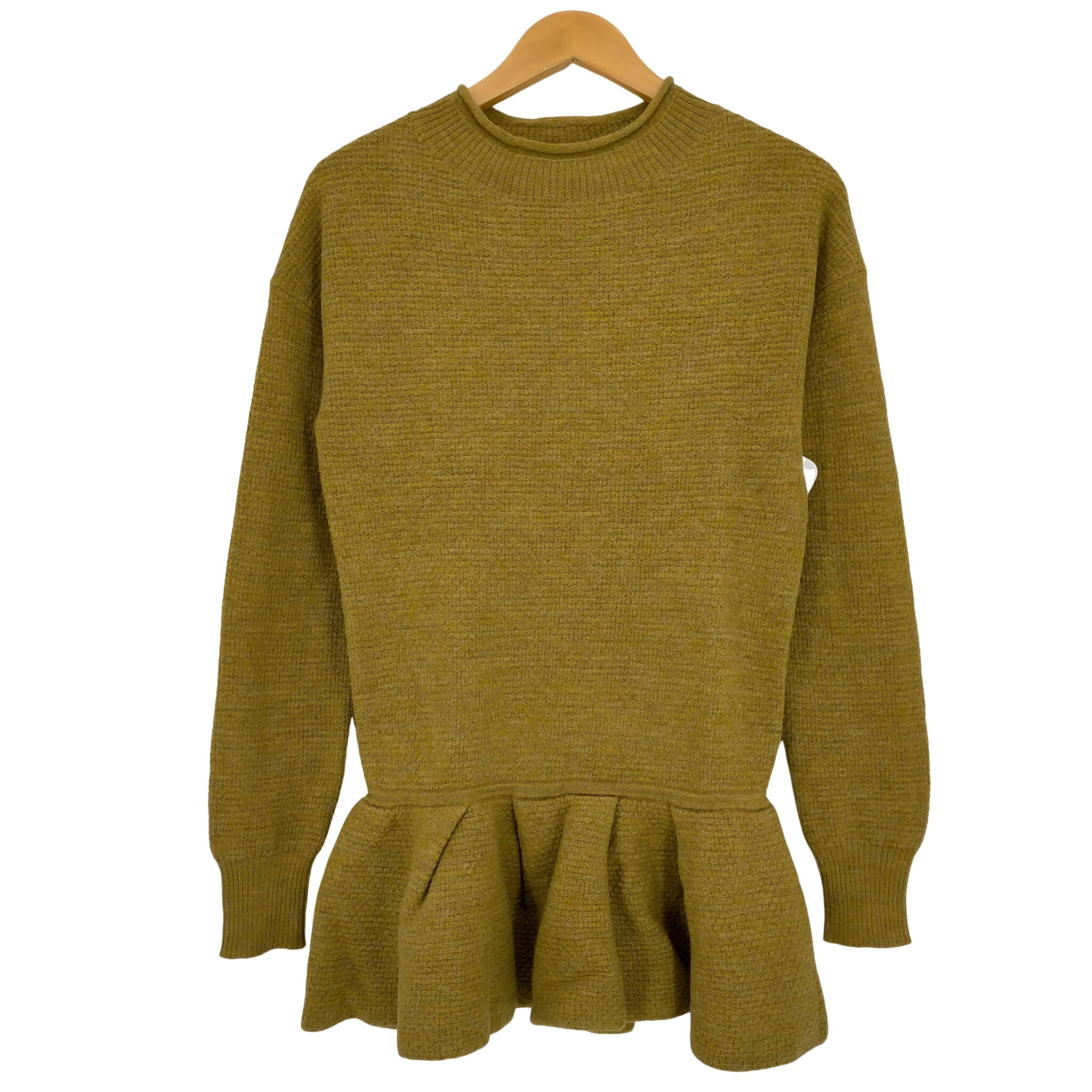 【中古】エリン ELIN 19AW ペプラムニット 長袖 チュニックワンピース レディース 00