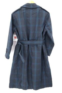 UNIQLO INES DE LA FRESSANGE ユニクロイネスドラフレサンジュ トレンチコート メンズ 2018年秋冬新作 緑系 import:XS 日本サイズ:XS-S 相当 18AW キルティングライナー付き チェック柄トレンチコート【中古】【ブランド古着バズストアBAZZSTORE】【240220】