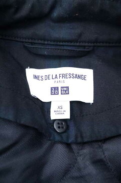 UNIQLO INES DE LA FRESSANGE ユニクロイネスドラフレサンジュ トレンチコート メンズ 2018年秋冬新作 緑系 import:XS 日本サイズ:XS-S 相当 18AW キルティングライナー付き チェック柄トレンチコート【中古】【ブランド古着バズストアBAZZSTORE】【240220】
