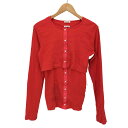 【中古】アンスクリア INSCRIRE 23AW COTTON TERCO SET アンサンブル カーディガン レディース FREE