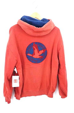 CHAPS RALPH LAUREN チャップスラルフローレン プルオーバーパーカー レディース - 赤系 import:L 日本サイズ:L-XL 相当 バックワッペン プルオーバーパーカー【中古】【ブランド古着バズストアBAZZSTORE】【240221】