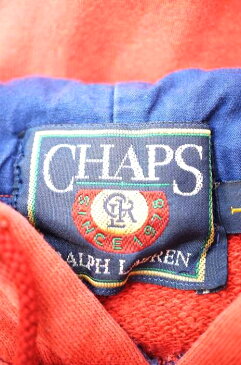 CHAPS RALPH LAUREN チャップスラルフローレン プルオーバーパーカー レディース - 赤系 import:L 日本サイズ:L-XL 相当 バックワッペン プルオーバーパーカー【中古】【ブランド古着バズストアBAZZSTORE】【240221】