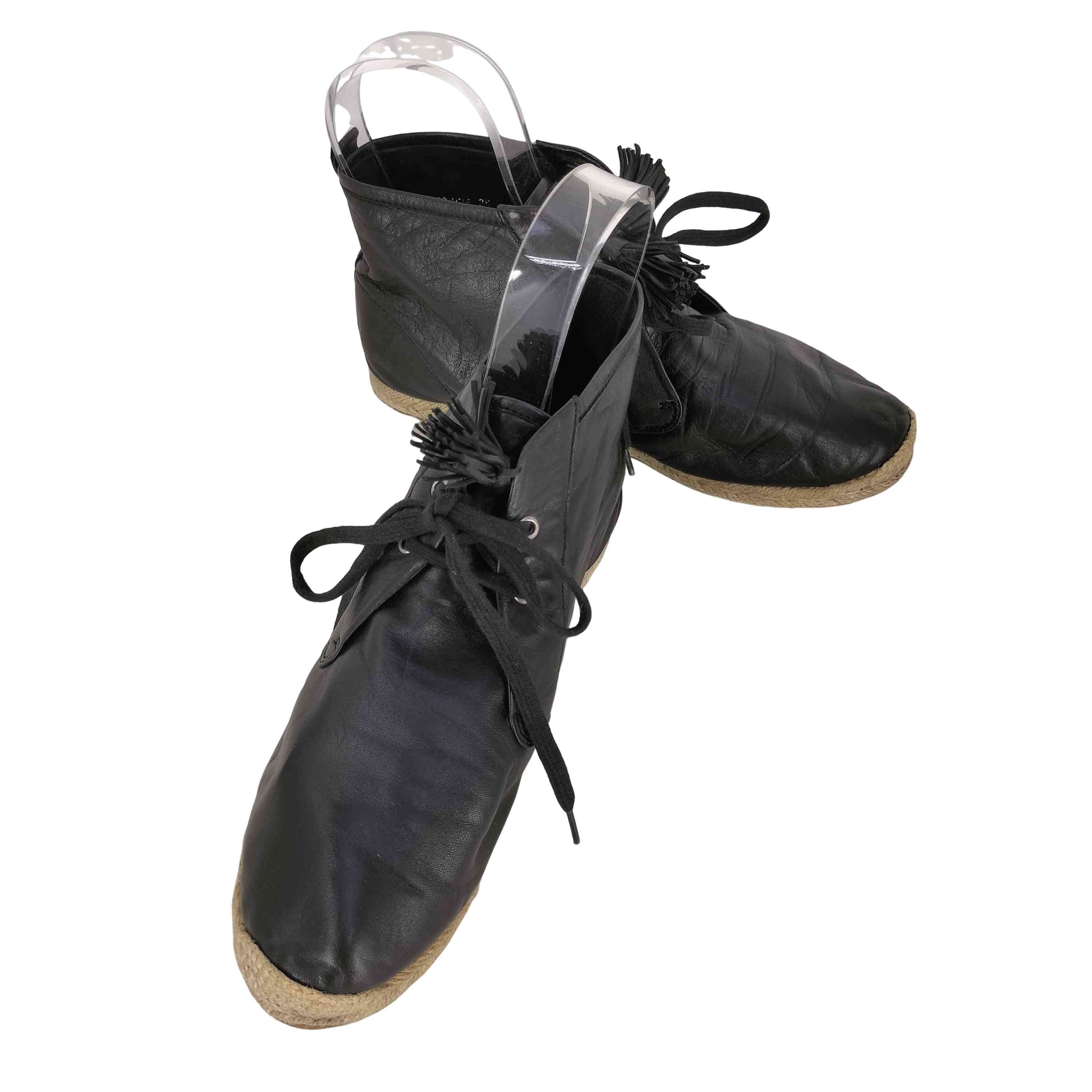 【中古】スリーワンフィリップリム 3.1 phillip lim エスパドリーユ タッセル レザー チャッカブーツ ..