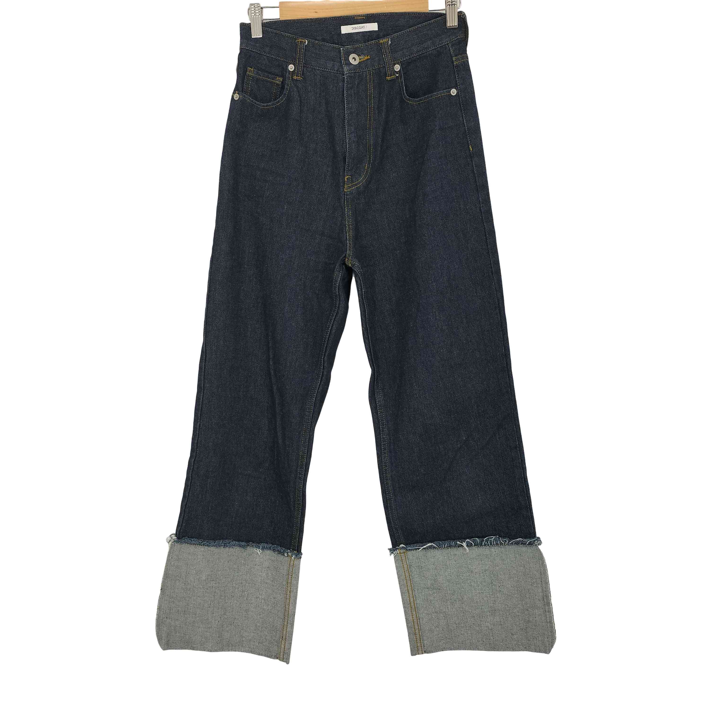 【中古】ディスコート Discoat USコットンデニムロールアップパンツ レディース JPN:M