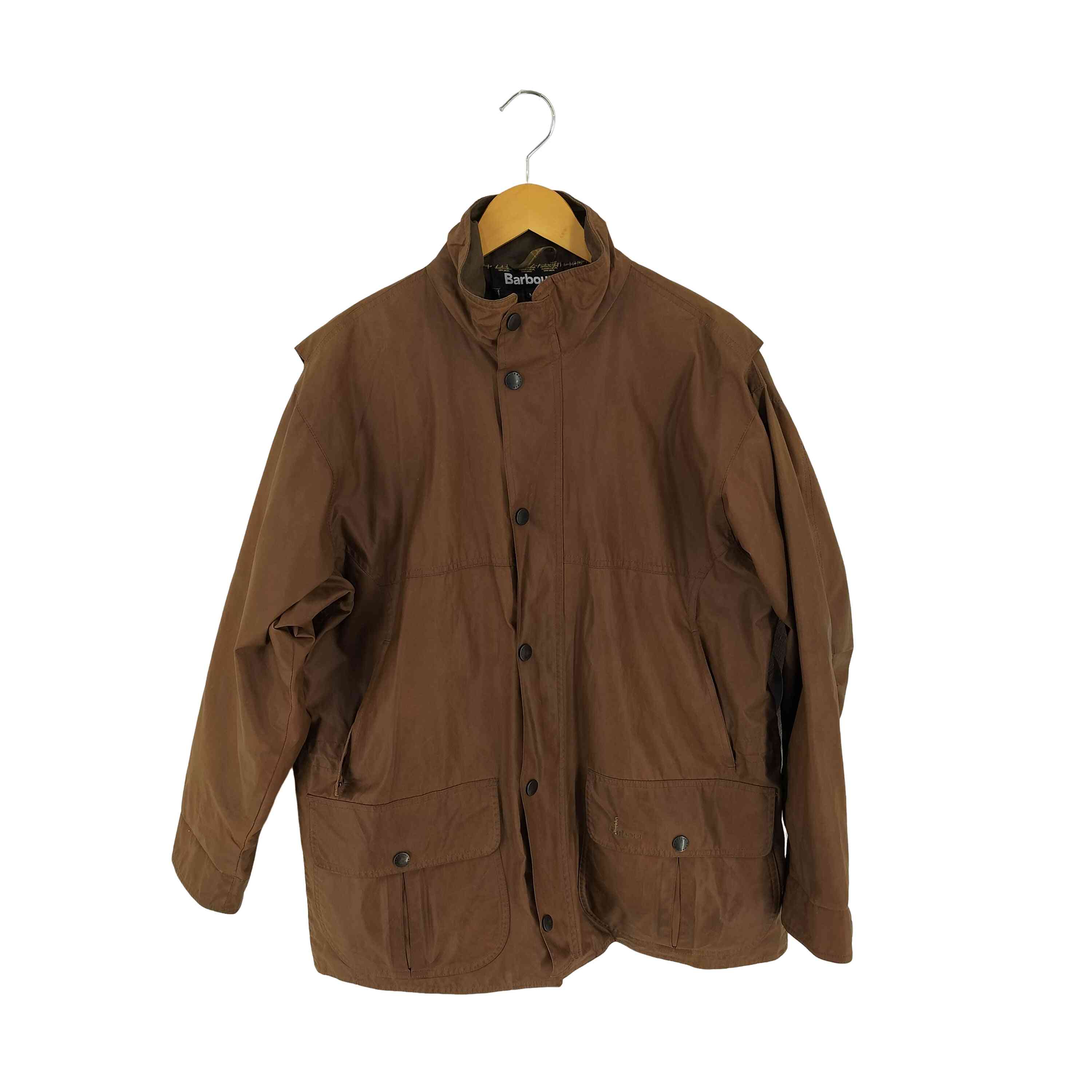 ブランド Barbour(バブアー) カテゴリ メンズ アウター ジャケット レザー アイテム DURACOTTON TRAPPER オイルドジャケット 表記サイズ import：M 参考サイズ 日本サイズ：M-L(相当) 実寸 肩幅53cm 身幅62cm 着丈73cm 袖丈60cm 素材 コットン 100% コットン 65% ポリエステル 35% 色 茶系 状態 (C)ダメージ・使用感あり・訳あり・ワケあり・わけあり 状態詳細全体に薄汚れがございます。襟にリペア痕がございます。 袖長袖ロングスリーブ 更新日 2025/11/18 08:24 この商品を見た人はこちらの商品もチェックしています！ 【中古】バブアー Barbour 18AW BEDALE SL ノンオイルドジャケット メンズ UK：40¥ 27489（税込）【中古】バブアー Barbour 英国製 BORDER オイルドジャケット メンズ 表記無¥ 20889（税込）【中古】バブアー Barbour SL ASHBY WAX JACKET アシュビーワックスジャケット オイル ハンティングジャケット 裏地チェック メンズ import：M¥ 18689（税込）【中古】バブアー Barbour 00s 英国製 A145 BEAUFORT オイルドジャケット メンズ C36/91CM¥ 11539（税込）【中古】バブアー Barbour A105 BEDALE JACKET メンズ 44¥ 18689（税込）【中古】バブアー Barbour 襟コーデュロイキルティングコート メンズ L¥ 4609（税込）【中古】バブアー Barbour コットンリネン サファリジャケット メンズ 10¥ 10439（税込）【中古】バブアー Barbour NEW BURGHLEY メンズ 42¥ 38489（税込）【中古】バブアー Barbour 21AW BORDER WAXED COTTON ボーダー ワックス コットン オイルド ジャケット メンズ UK：38¥ 24189（税込）【中古】バブアー Barbour 80S GAMEFAIR 2ワラント オイルドジャケット メンズ 表記無¥ 11539（税込） こちらの商品は下北沢北口店の取り扱いです。完売・移動している場合がございますので(03-6407-1405)にご連絡頂き、(1140064774185)をお伝えください。 BAZZSTORE(バズストア)について下北沢、渋谷、原宿、高円寺など東京の古着のメッカに多数の店舗を展開するブランド古着の買取販売の専門店です。美品、新品に近い良質な中古から、玄人好みのヴィンテージ(ビンテージ)古着アイテムを多数取り扱っております。アウトレット品ではなく、店頭買取を中心とした中古1点のみの在庫処分価格で掲載しております。主に20代、30代、40代、50代、60代と幅広い世代の方にご利用頂いております。【在庫について】実店舗と併売をしております。 店頭価格と通販価格が異なる商品が一部ございます。 他通販サイト・実店舗でも同時に販売しており、ご注文後に在庫を確認させて頂くため、在庫がない場合はキャンセル対応させて頂く場合がございます。
