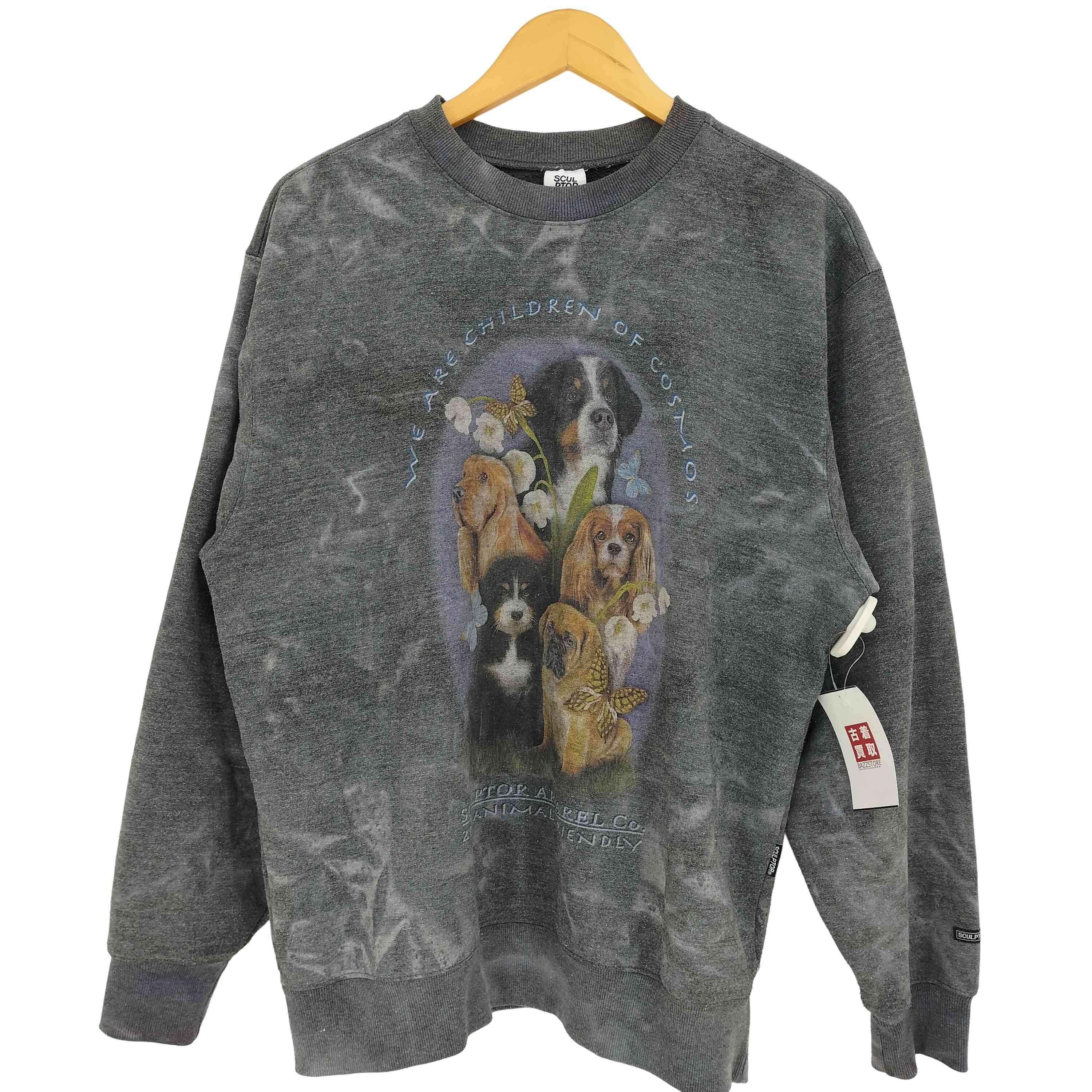 【中古】スカルプター SCULPTOR パピーフレンズ タイダイスウェット レディース import：M