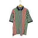 【中古】トミーヒルフィガー TOMMY HILFIGER マルチカラーストライプ S/Sポロシャツ メンズ import:XL(4)