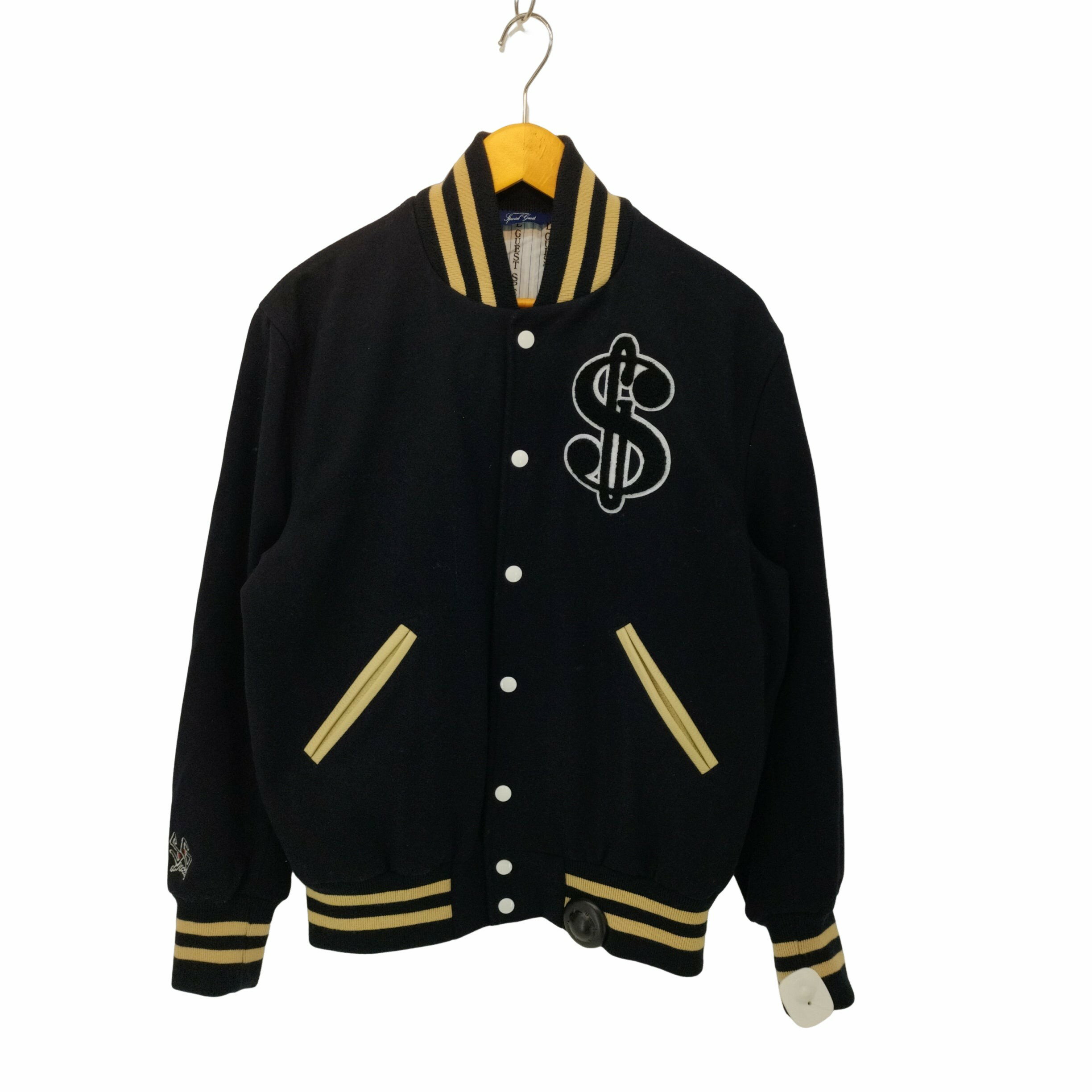 【中古】ユーズドフルギ USED古着 {{SPECIAL GUEST K.K.}} SG Cash Logo Stadium Jacket メンズ JPN：M