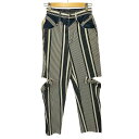 【中古】ユーズドフルギ USED古着 ROCKY MOUNTAIN CLOTHING USA製 変形 ストライプ デニム パンツ レディース 29/9