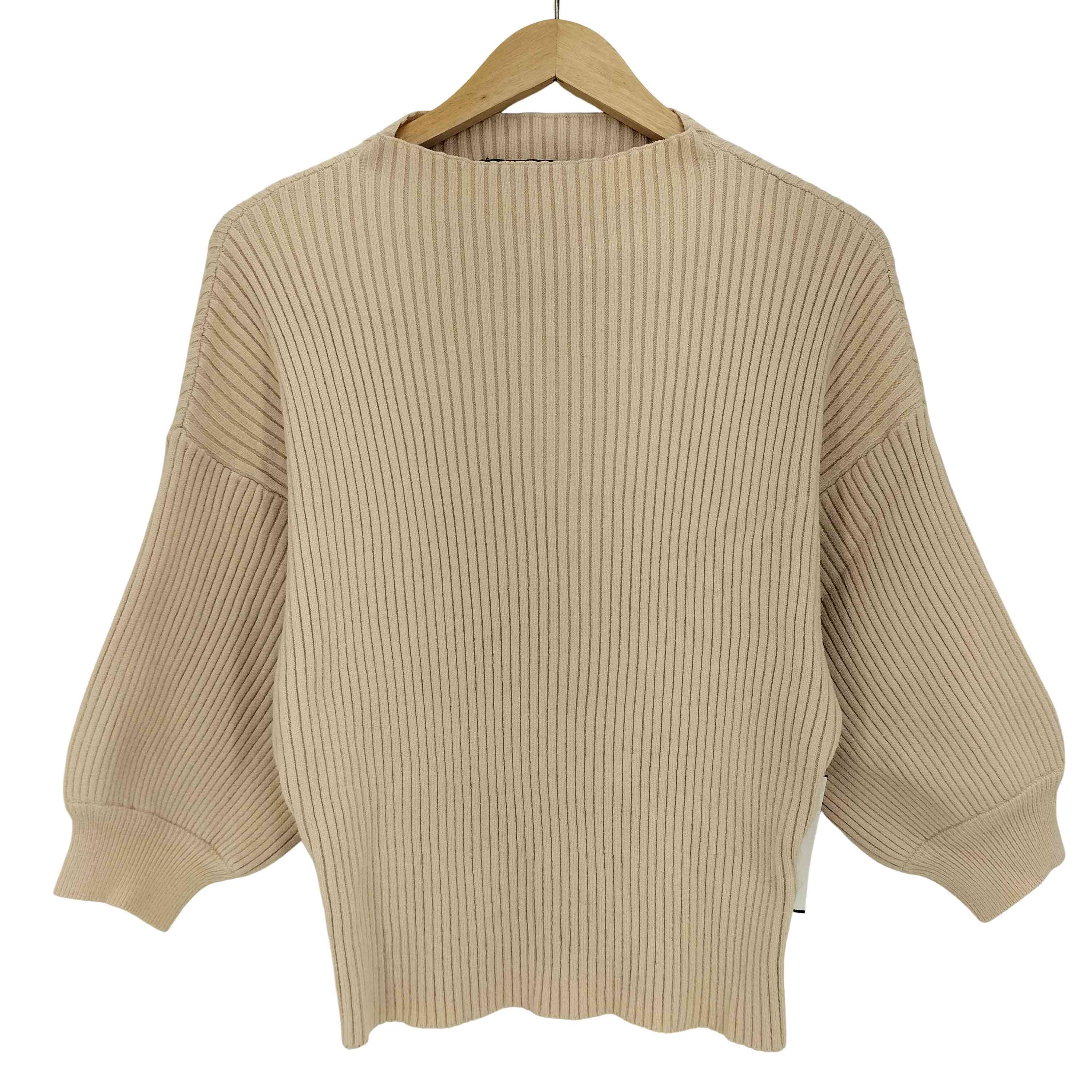 【中古】フレンチパヴェ FRENCH PAVE 袖ポワンとオフネックのニットトップス レディース 表記無(4)