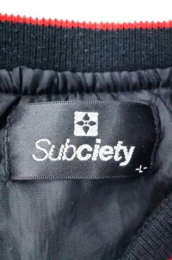 サブサエティ Subciety スカジャン メンズ - 青系 × 白系 JPN：L 日本サイズ：L 相当 SATIN JACKET【中古】【ブランド古着バズストアBAZZSTORE】【251219】