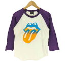 【中古】ウォールオブフェイム wall of fame Lips And Tongue リップスアンドタン ロゴ 両面プリント ラグランスリーブ L/S クルー...