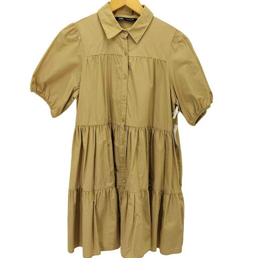 【中古】ザラ ZARA レギュラーカラー S/S シャツ チュニック ワンピース レディース import:S 【中古】ザラ ZARA レギュラーカラー S/S シャツ チュニック ワンピース レディース import:S