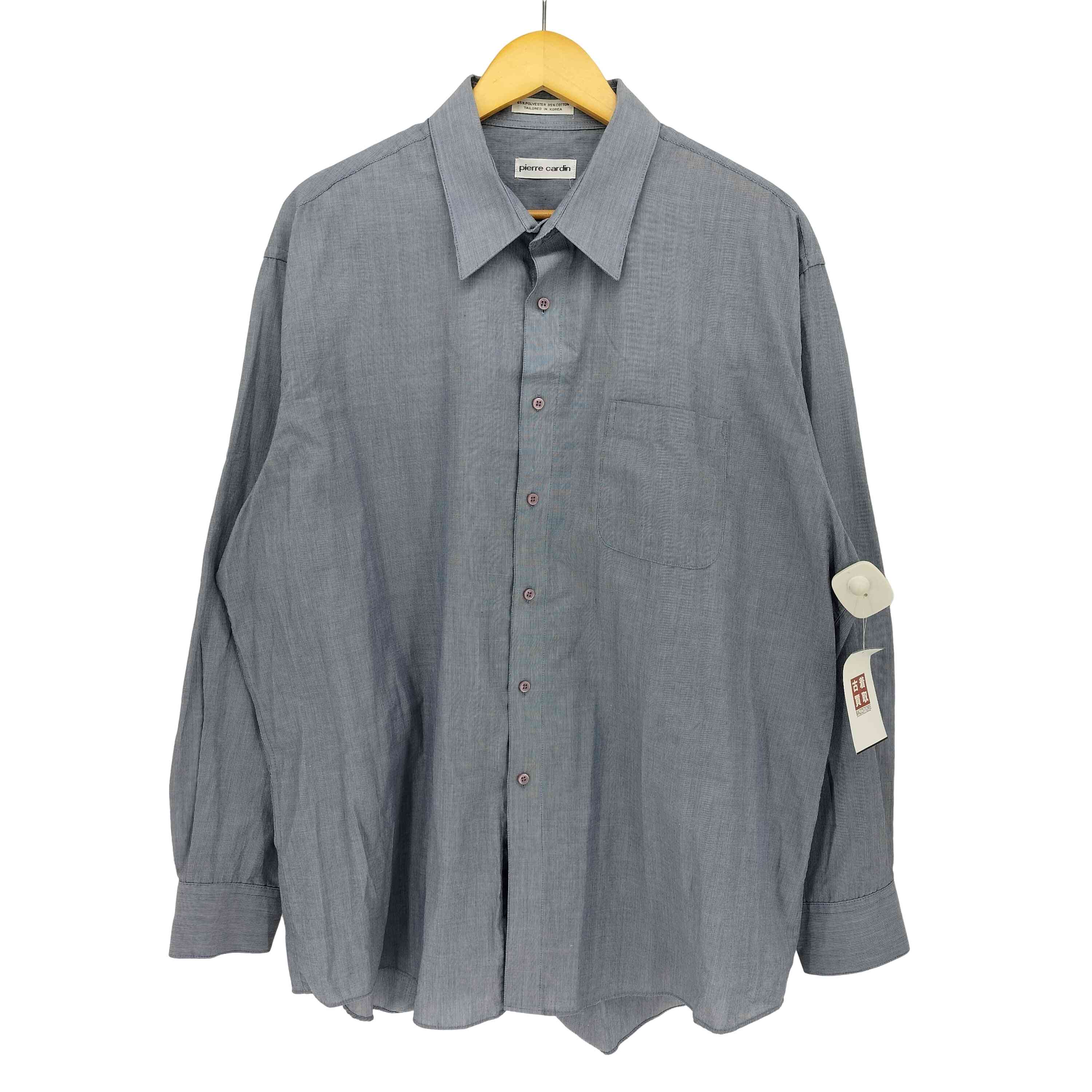 【中古】ピエールカルダン pierre cardin 90s 00s 襟芯 レギュラーカラーシャツ ドレスシャツ メンズ 17-17 1/2