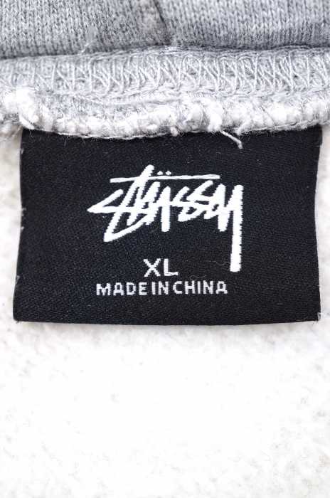 ステューシー STUSSY プルオーバーパーカー メンズ - グレー系 × 紫系 import：XL 日本サイズ：XL-XXL 相当 Chenille Stock Hood【中古】【ブランド古着バズストアBAZZSTORE】【300320】