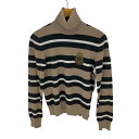 【中古】ドルチェアンドガッバーナ DOLCE&GABBANA ワンポイントワッペン ボーダータートルネック レディース 42