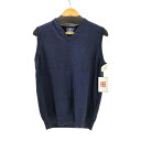 【中古】ユーズドフルギ USED古着 MORLEY ロゴ刺繍 コットン ニット ベスト メンズ import:XL