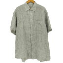 【中古】エルメネジルドゼニア Ermenegildo Zegna レギュラーカラー 半袖チェックシャツ メンズ import:XL