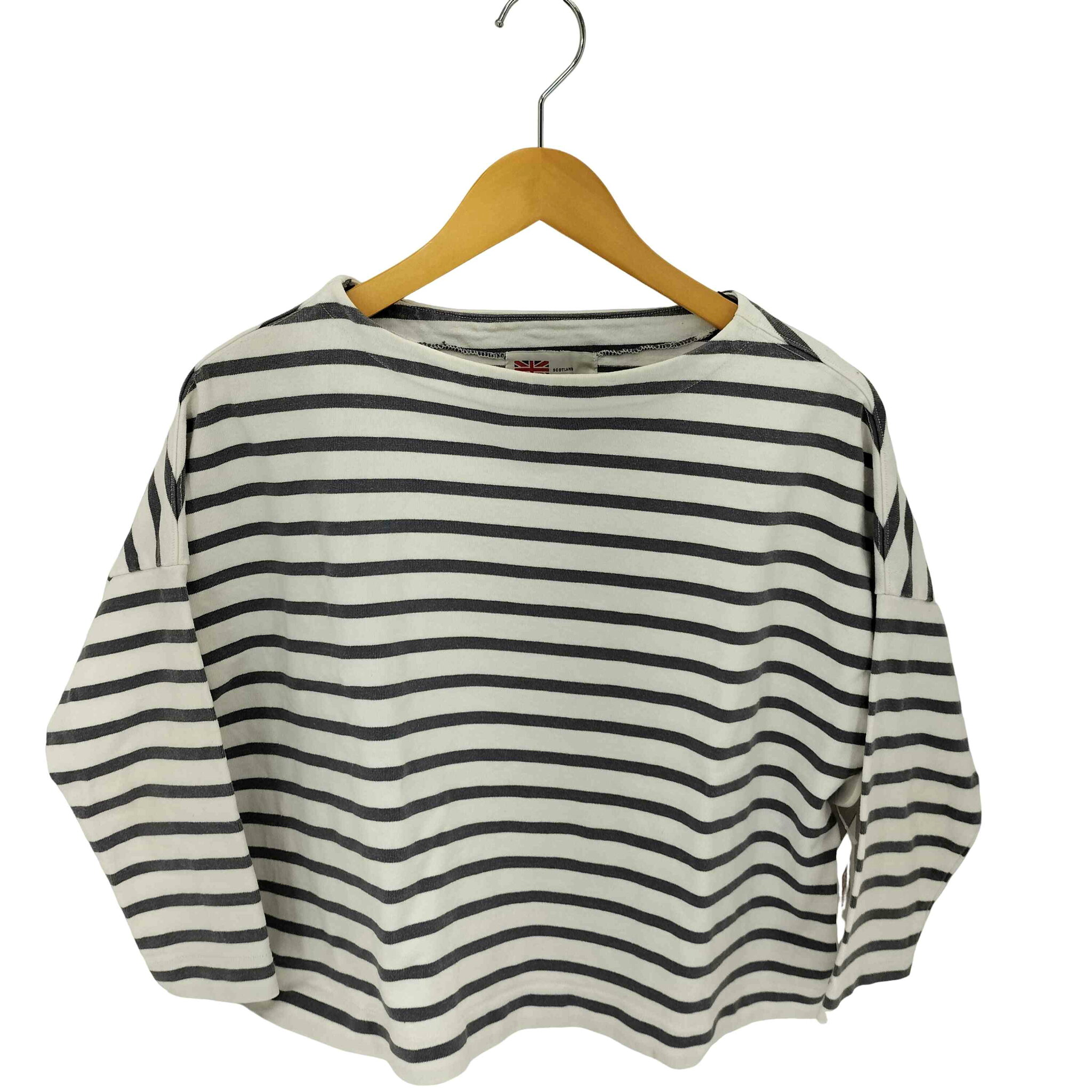【中古】トラディショナルウェザーウェア Traditional Weatherwear BIG MARINE BOATNECK SHIRT ボーダー バスクシャツ レディース import:S