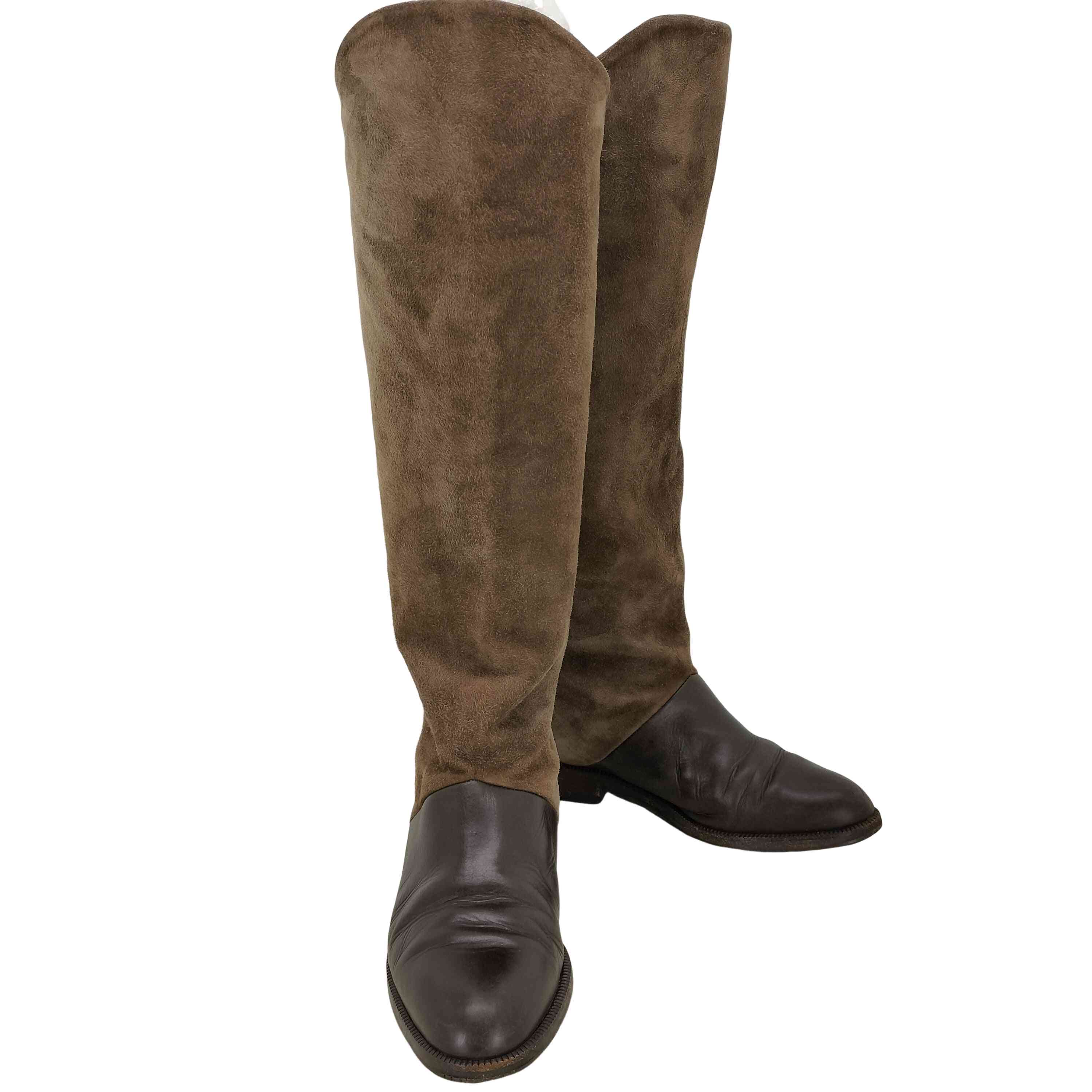 【中古】ユーズドフルギ USED古着 スエードレザーブーツ レディース 35