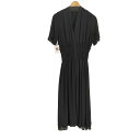 【中古】ザラ ZARA ウエストギャザー ドットデザインVネックワンピース レディース JPN:XS