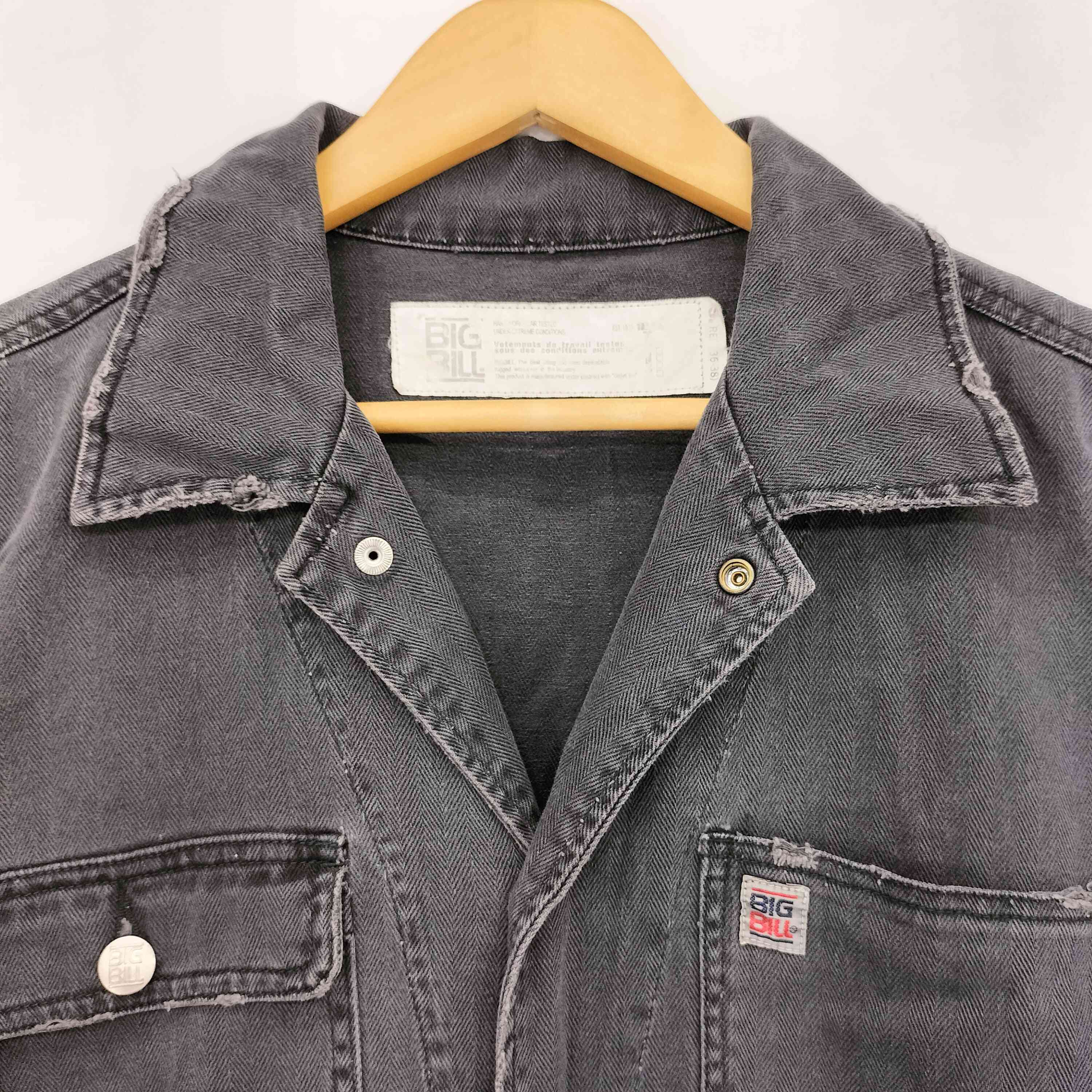 【中古】ビッグビル BIG BILL ブラック デニム オールインワン メンズ S