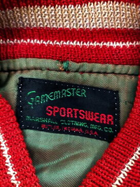 GAMEMASTER SPORSWEAR ゲームマスタースポーツウェアー スタジャン レディース - 赤系 × 白系 ワッペンメルトンスタジャン【中古】【ブランド古着バズストアBAZZSTORE】【150521】