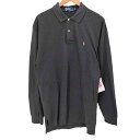 【中古】ポロバイラルフローレン Polo by RALPH LAUREN ポニー 刺繍 PIMA COTTON L/S ポロシャツ メンズ import:M