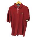 【中古】トミーヒルフィガーゴルフ TOMMY HILFIGER GOLF 刺繍 S/Sポロシャツ メンズ import:L
