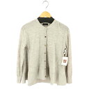 【中古】バーニーズニューヨーク BARNEYS NEWYORK ウールクルーネックカーディガン レディース 表記無