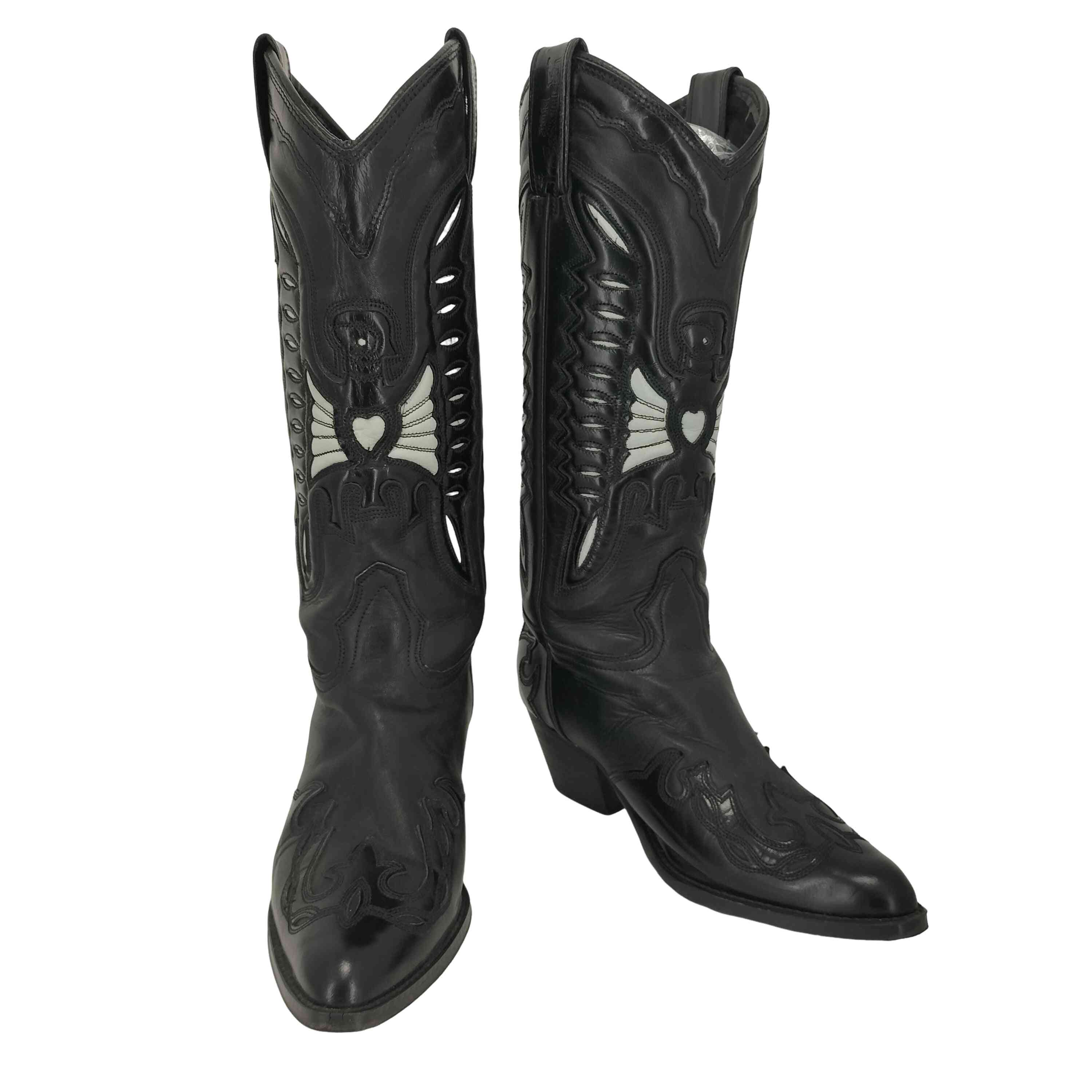 【中古】ユーズドフルギ USED古着 JOE SANCHEZ ステッチデザイン ウエスタンブーツ レディース 38