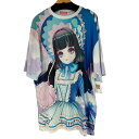 【中古】ユーズドフルギ USED古着 artiswitch×ACDC RAG 全面プリントTシャツ レディース 表記無