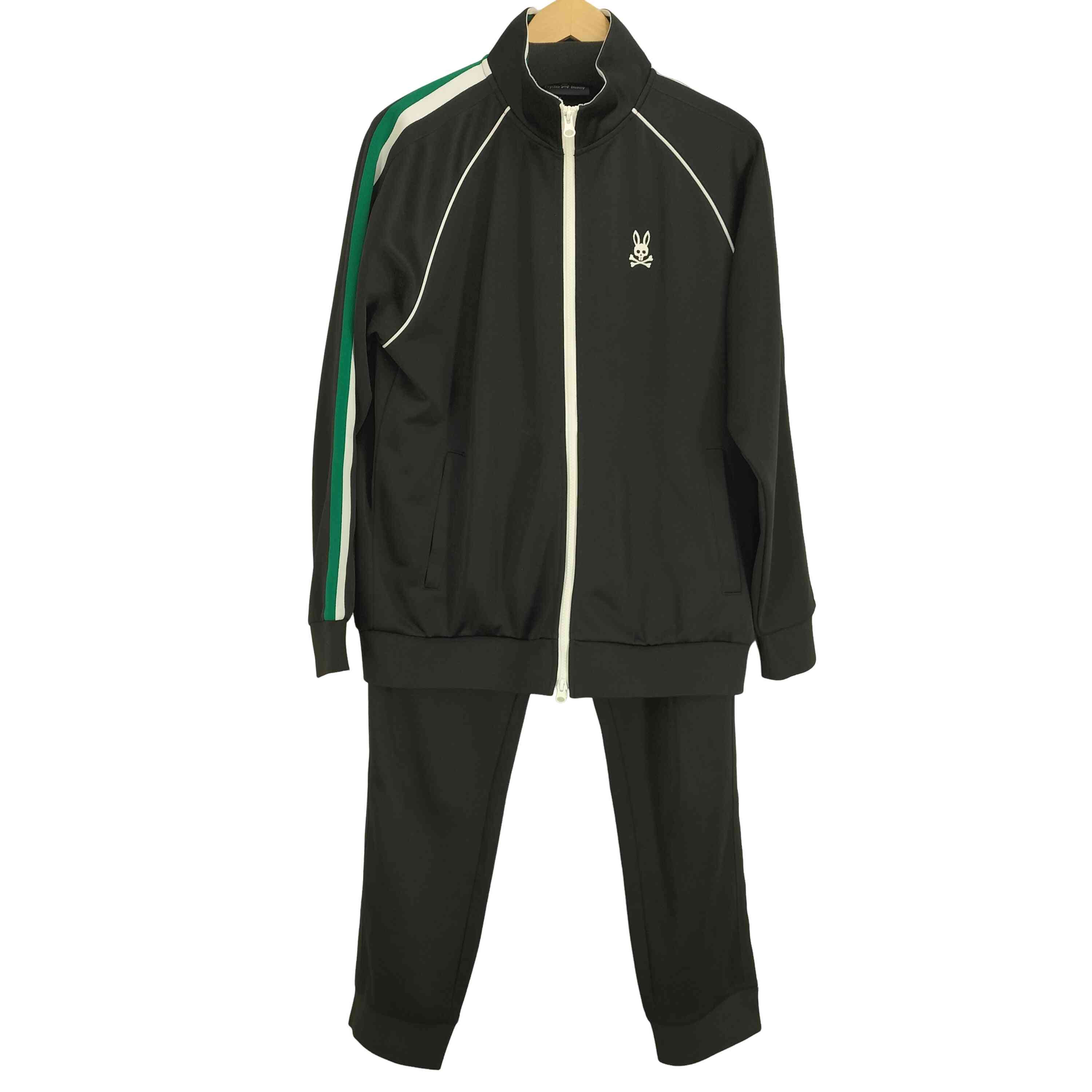 【中古】サイコバニー Psycho Bunny ジップアップ ラインジャージセットアップ メンズ 表記無