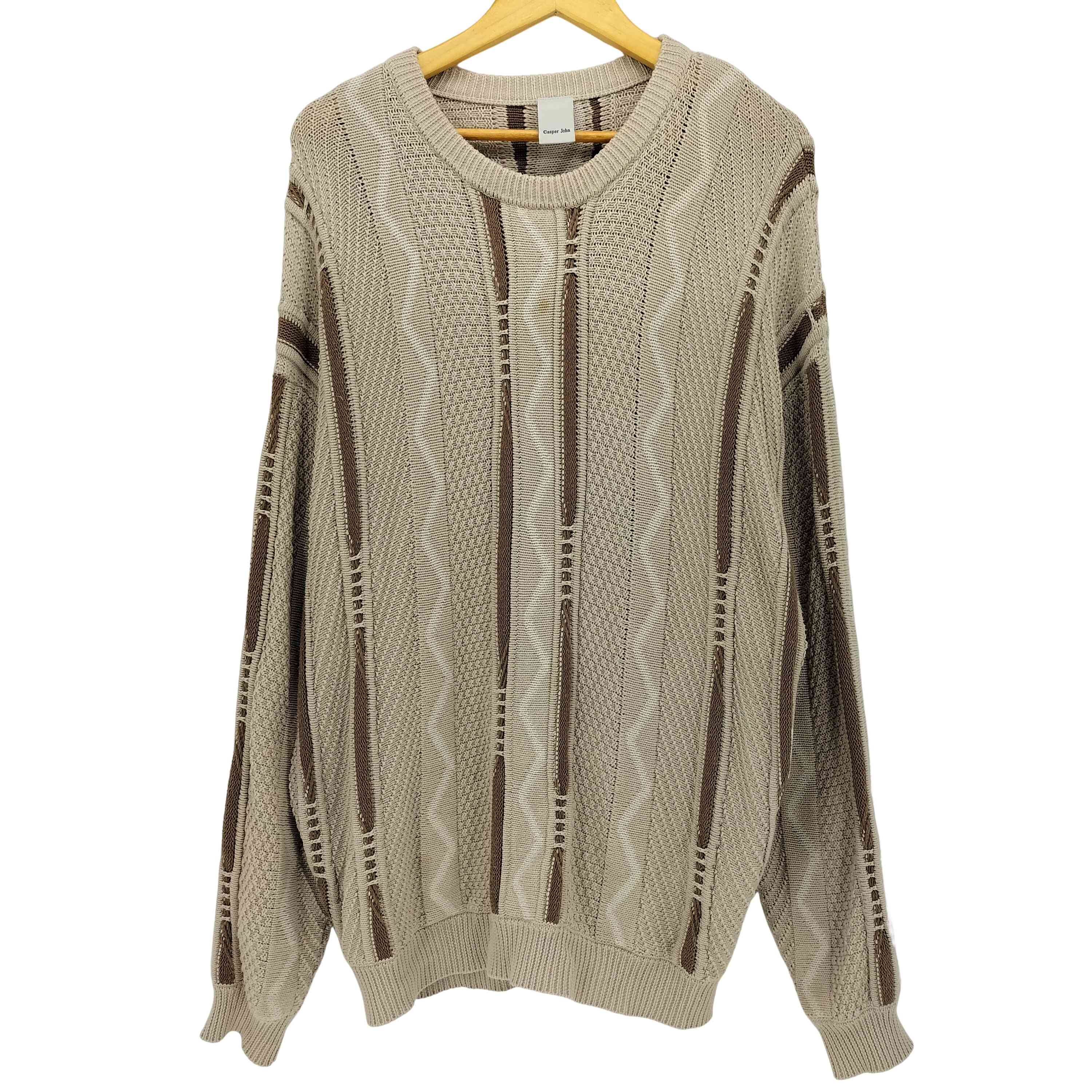 【中古】キャスパージョン CASPER JOHN Vintage Jacquard Knit ビンテージジャガードニット 3Dニット メンズ 表記無