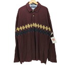 【中古】トミーヒルフィガー TOMMY HILFIGER アーガイル柄 L/Sポロシャツ メンズ import:XXL