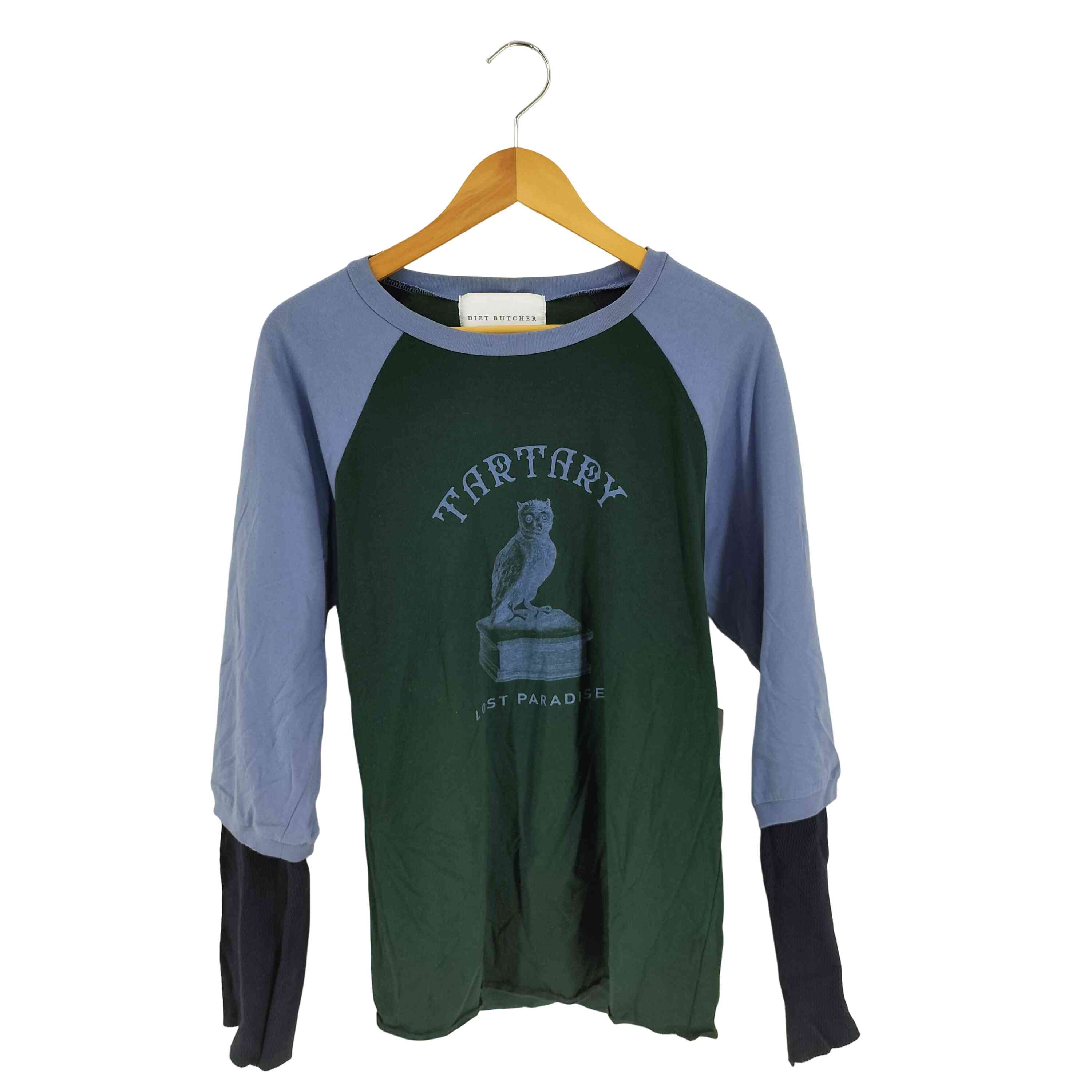 【中古】ダイエットブッチャー DIET BUTCHER ドッキングラグラン レイヤードラグラントップス メンズ ..