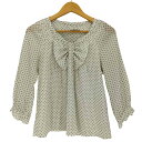 【中古】アルアバイル allureville フリル ネック ドット ブラウス レディース JPN:2